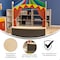 Flash Furniture Bright Beginnings Wooden Puppet Theater with Removable Curtains and Bottom Magnetic Chalkboard with Locking Caster Wheels, Natural MK-ME19202-GG - alternate 5